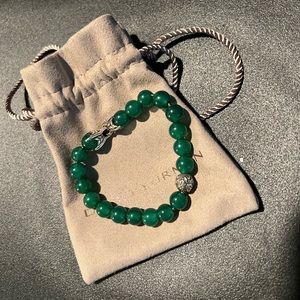 David Yurman Spiritual Beads Bracelet with Green Onyx Sterling Silver